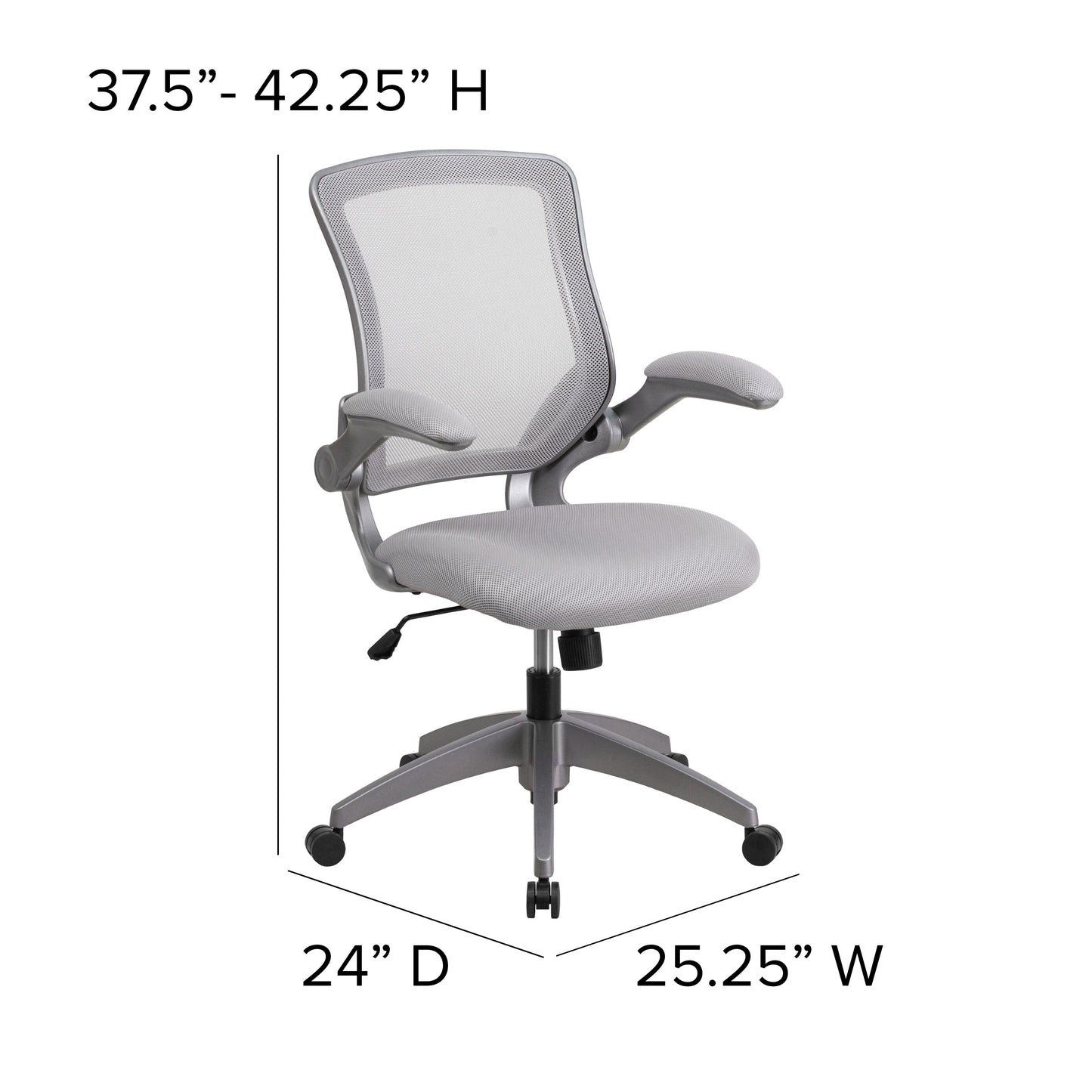 Gray Mid-Back Task Chair BL-ZP-8805-GY-GG