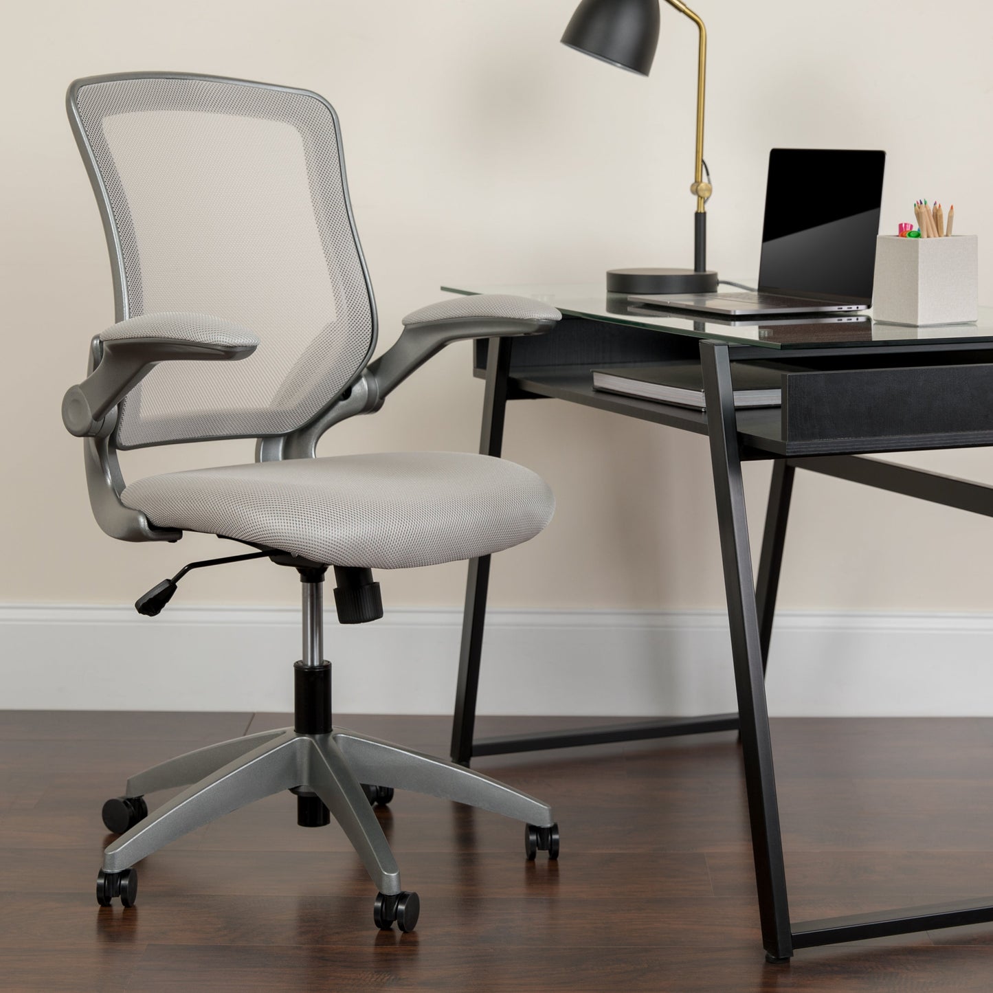 Gray Mid-Back Task Chair BL-ZP-8805-GY-GG