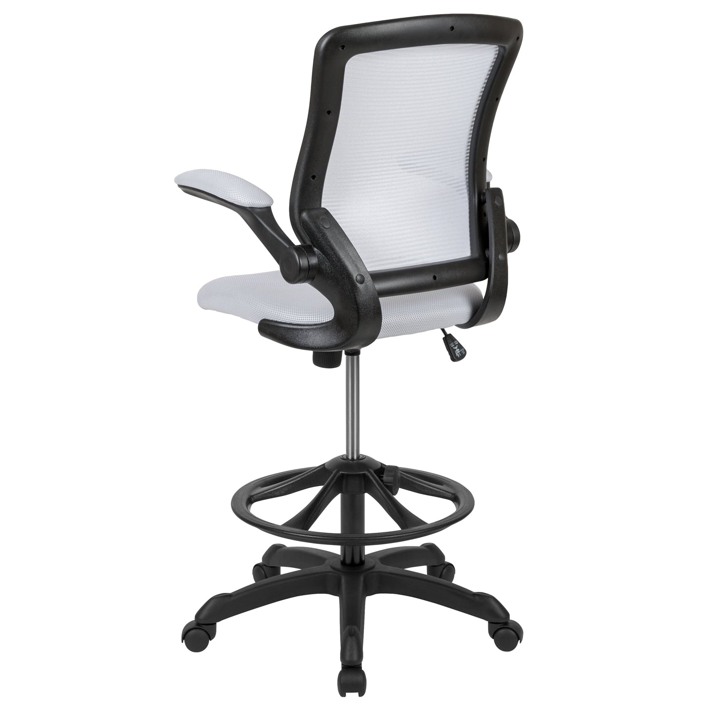 White Mesh Drafting Chair BL-ZP-8805D-WH-GG