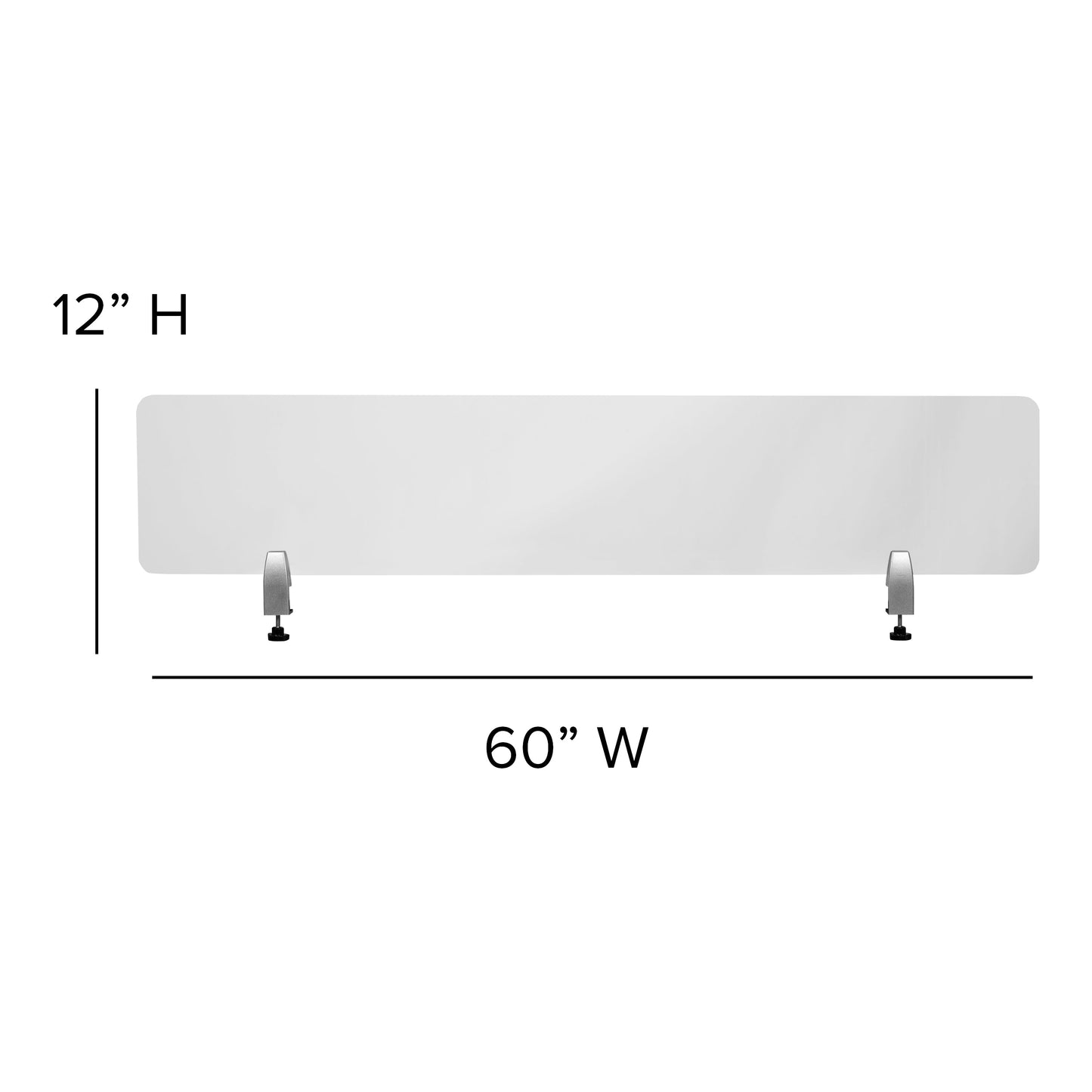 Clear Acrylic Desk Partition BR-DDIA-30152-GG