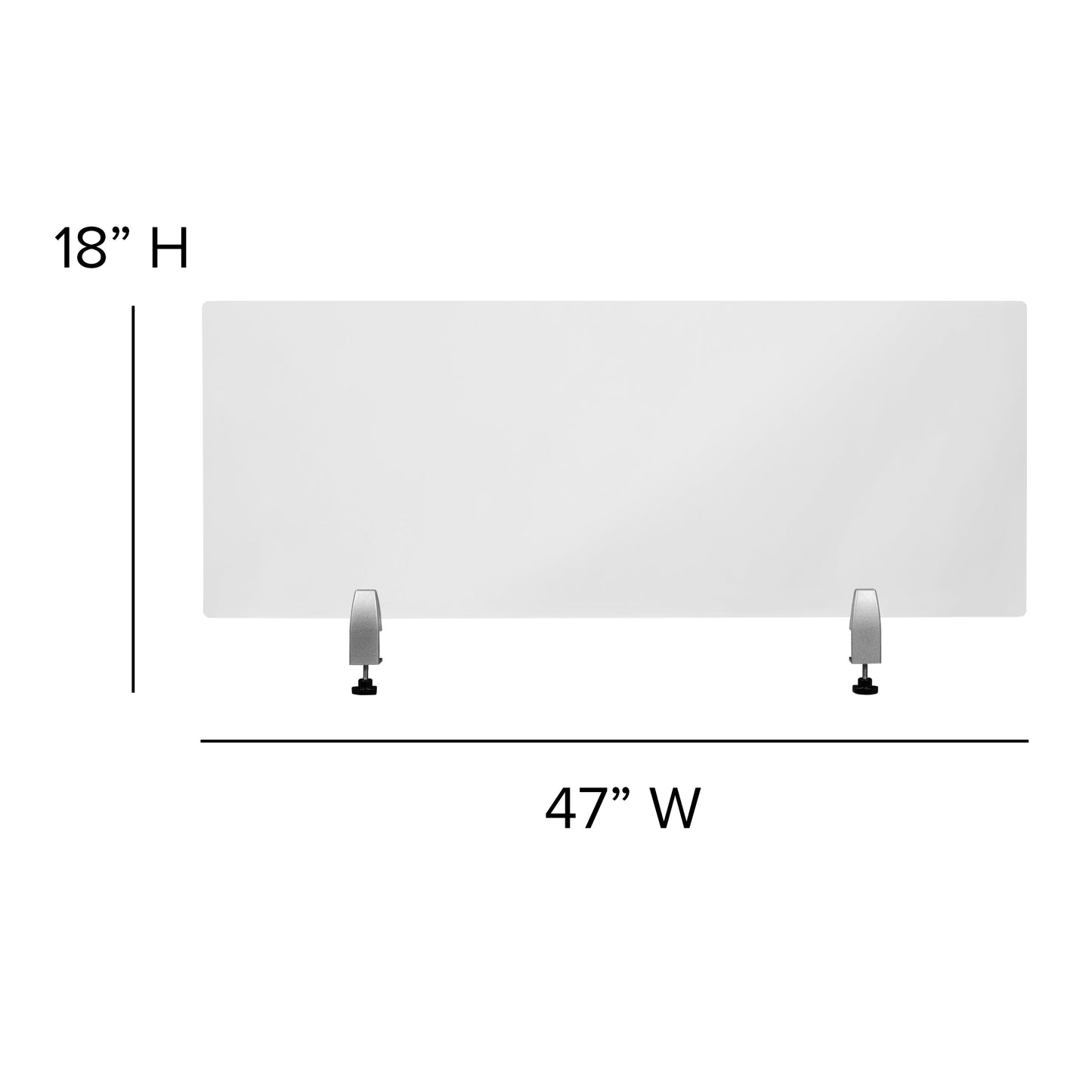 Clear Acrylic Desk Partition BR-DDIA-45119-GG