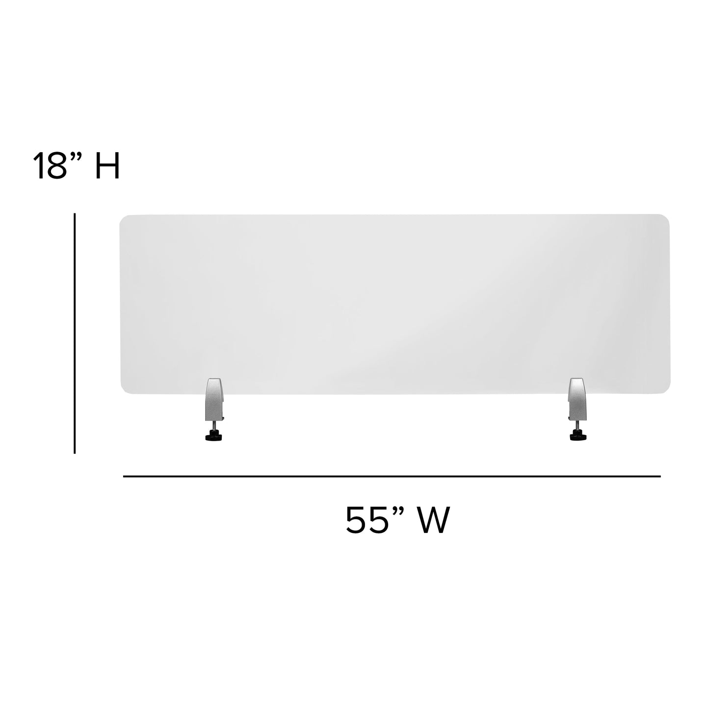 Clear Acrylic Desk Partition BR-DDIA-45139-GG