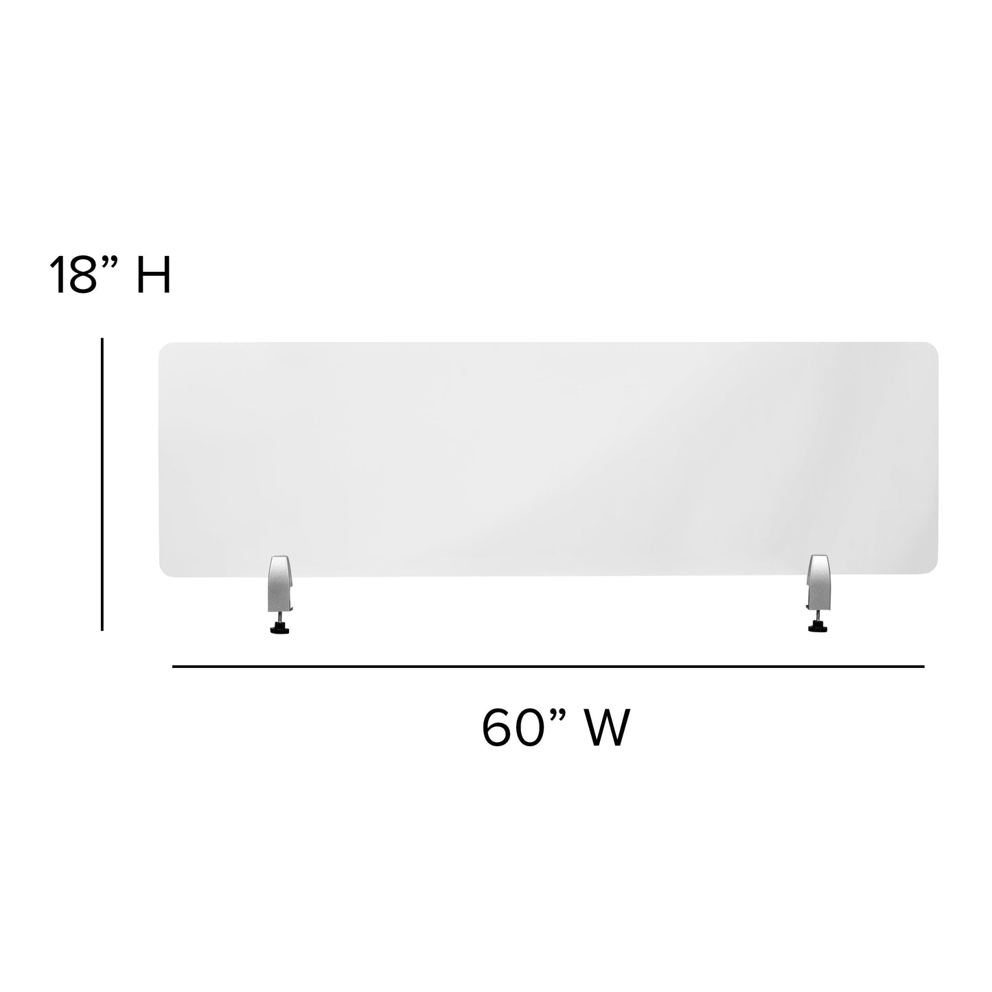 Clear Acrylic Desk Partition BR-DDIA-45152-GG