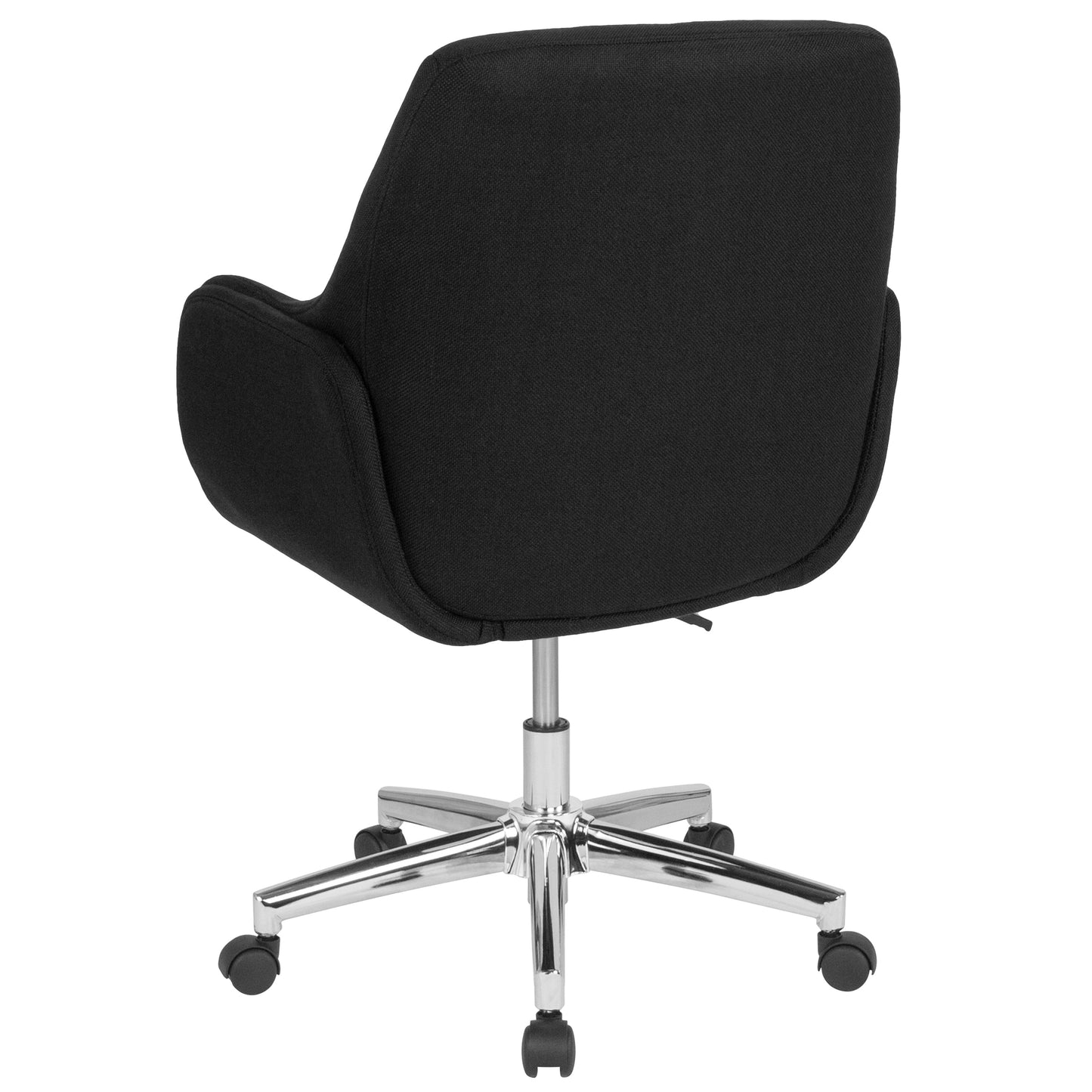 Black Fabric Mid-Back Chair BT-1172-BLK-F-GG