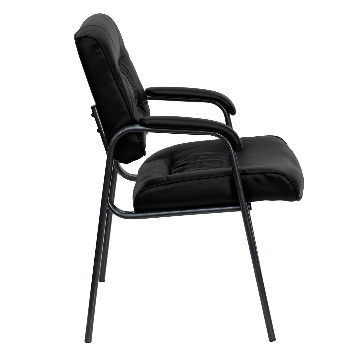 Black LeatherSoft Side Chair BT-1404-BKGY-GG