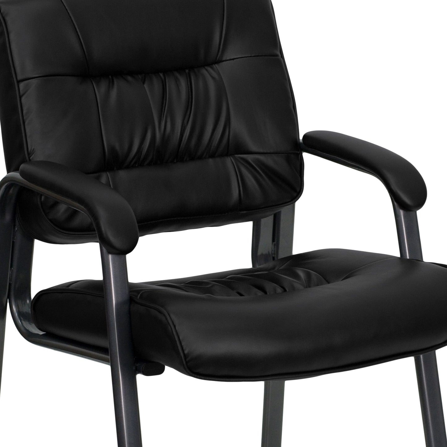 Black LeatherSoft Side Chair BT-1404-BKGY-GG