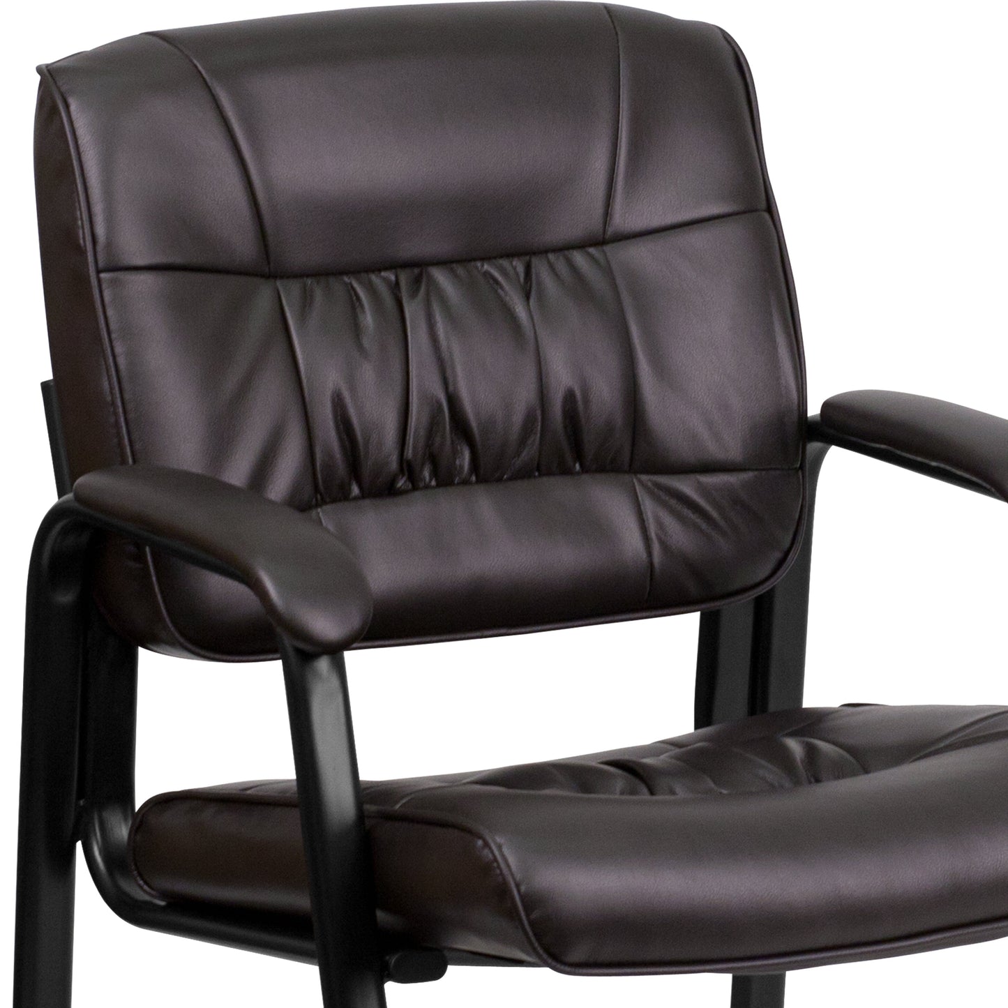 Brown Leather Side Chair BT-1404-BN-GG