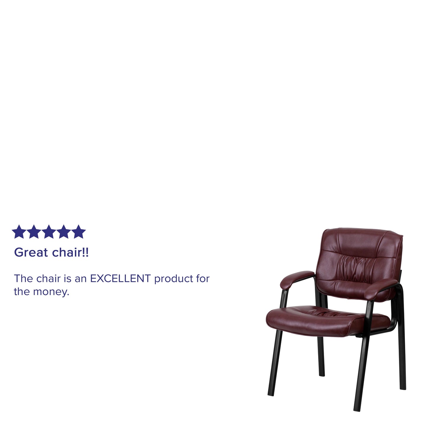 Burgundy Leather Side Chair BT-1404-BURG-GG