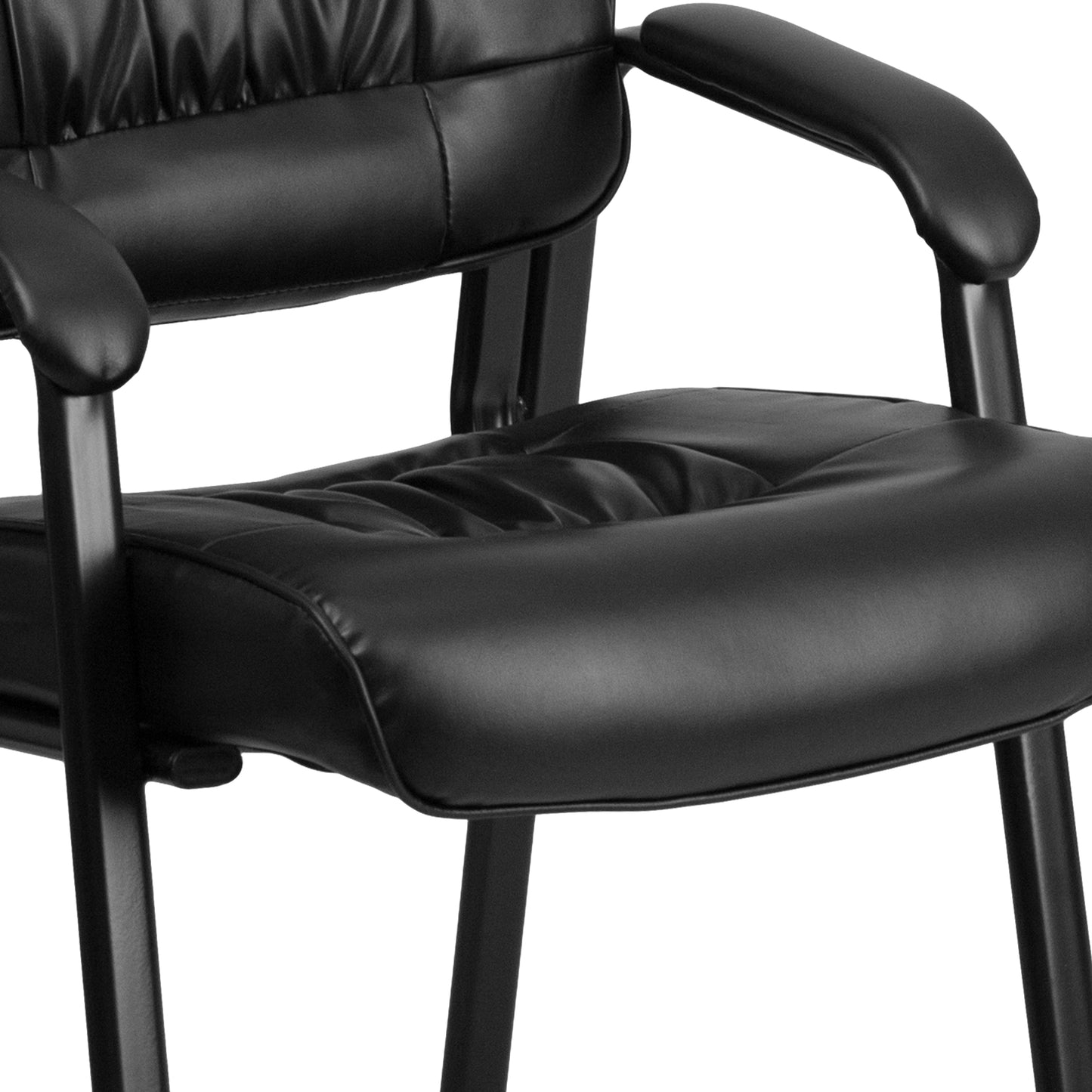 Black Leather Side Chair BT-1404-GG