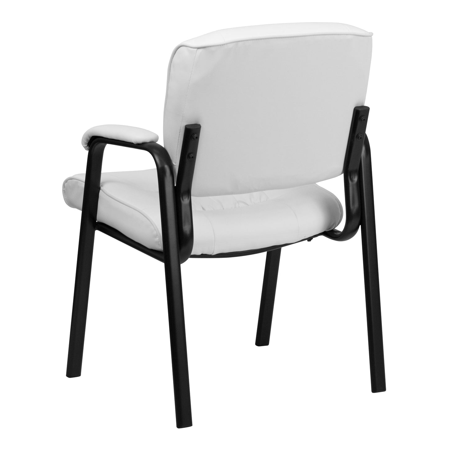 White Leather Side Chair BT-1404-WH-GG