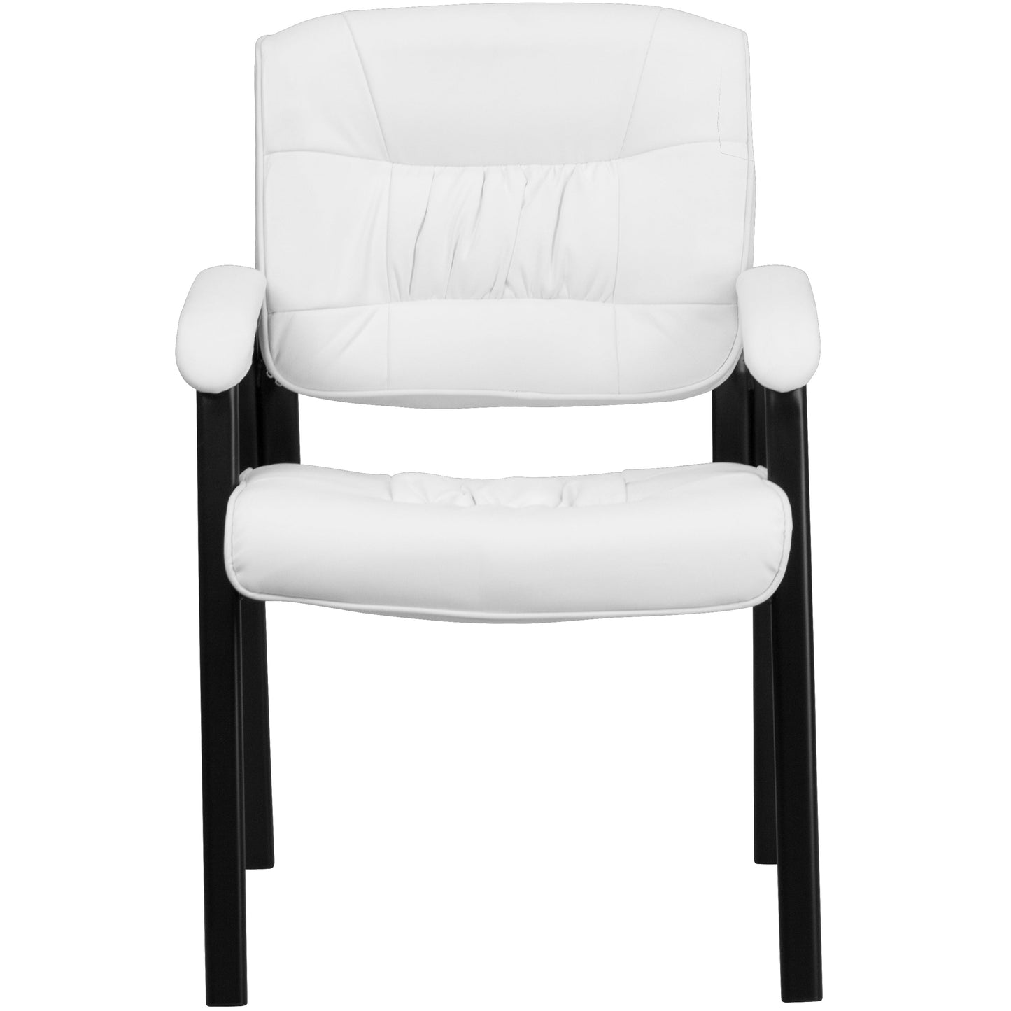 White Leather Side Chair BT-1404-WH-GG