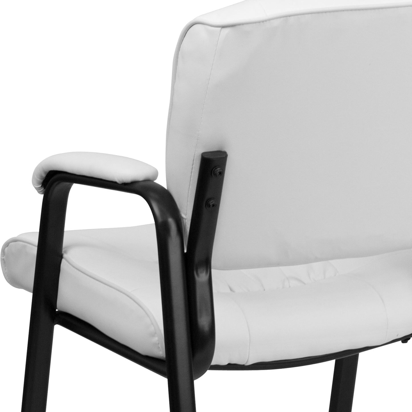 White Leather Side Chair BT-1404-WH-GG