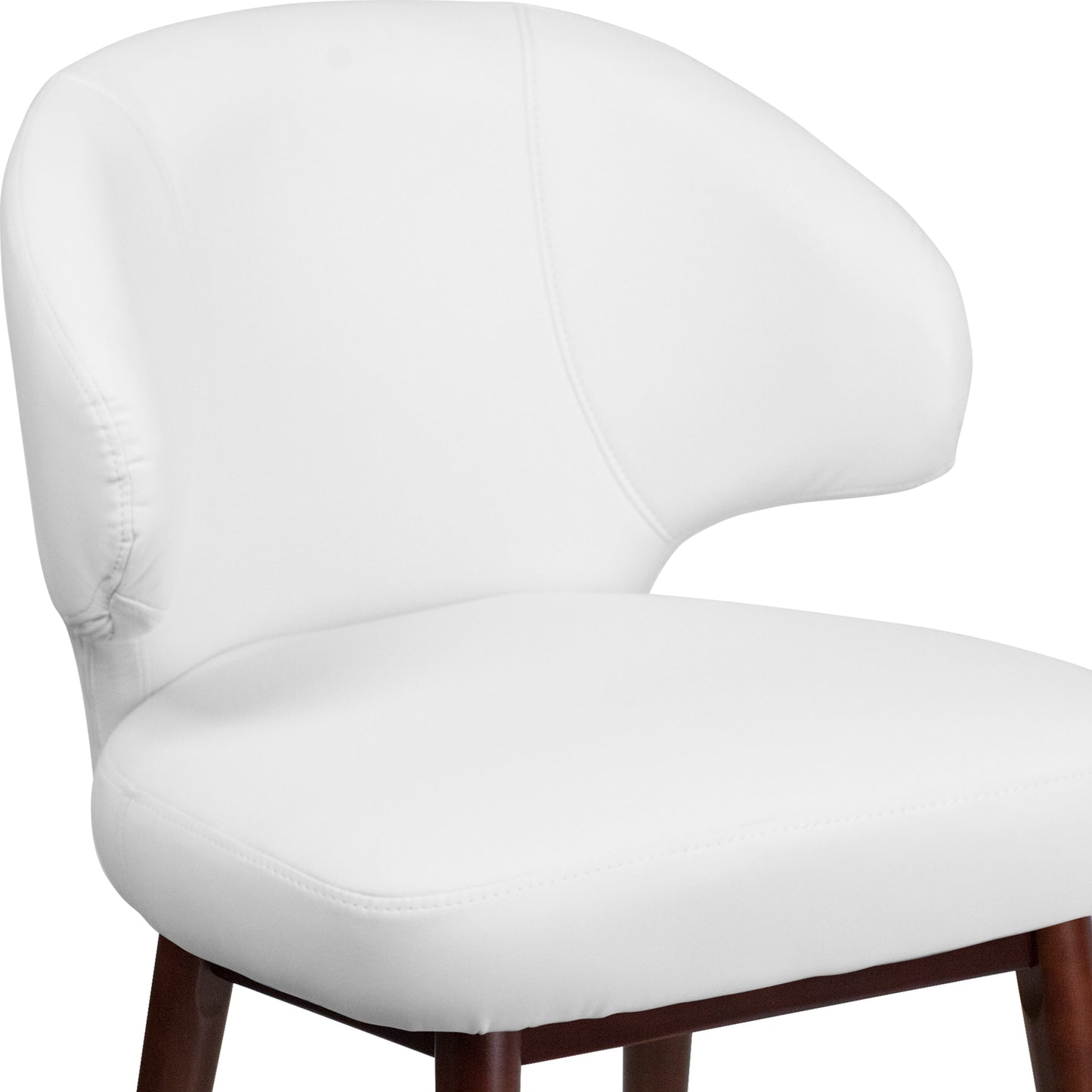 White Leather Side Chair BT-2-WH-GG