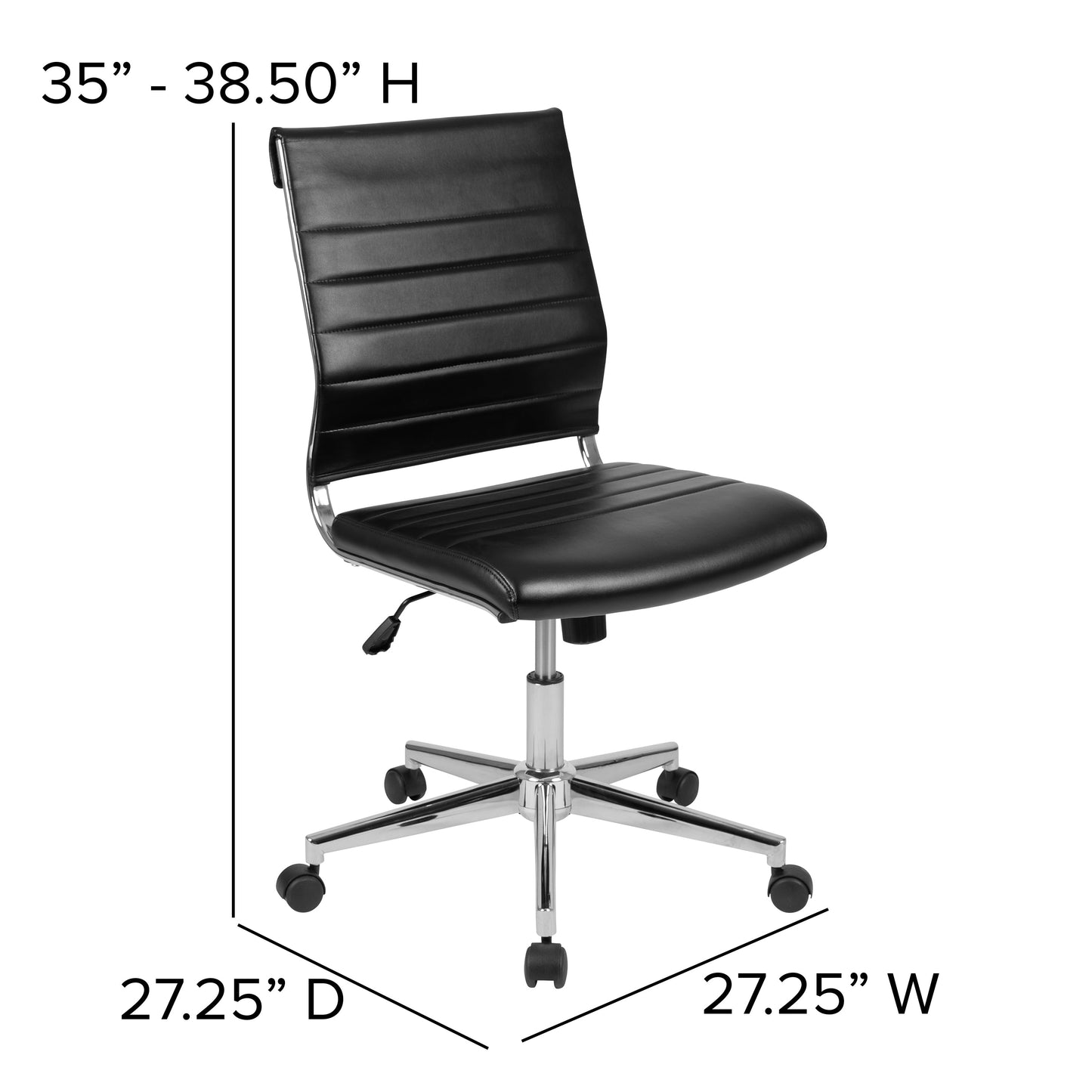 Black LeatherSoft Office Chair BT-20595M-NA-BK-GG