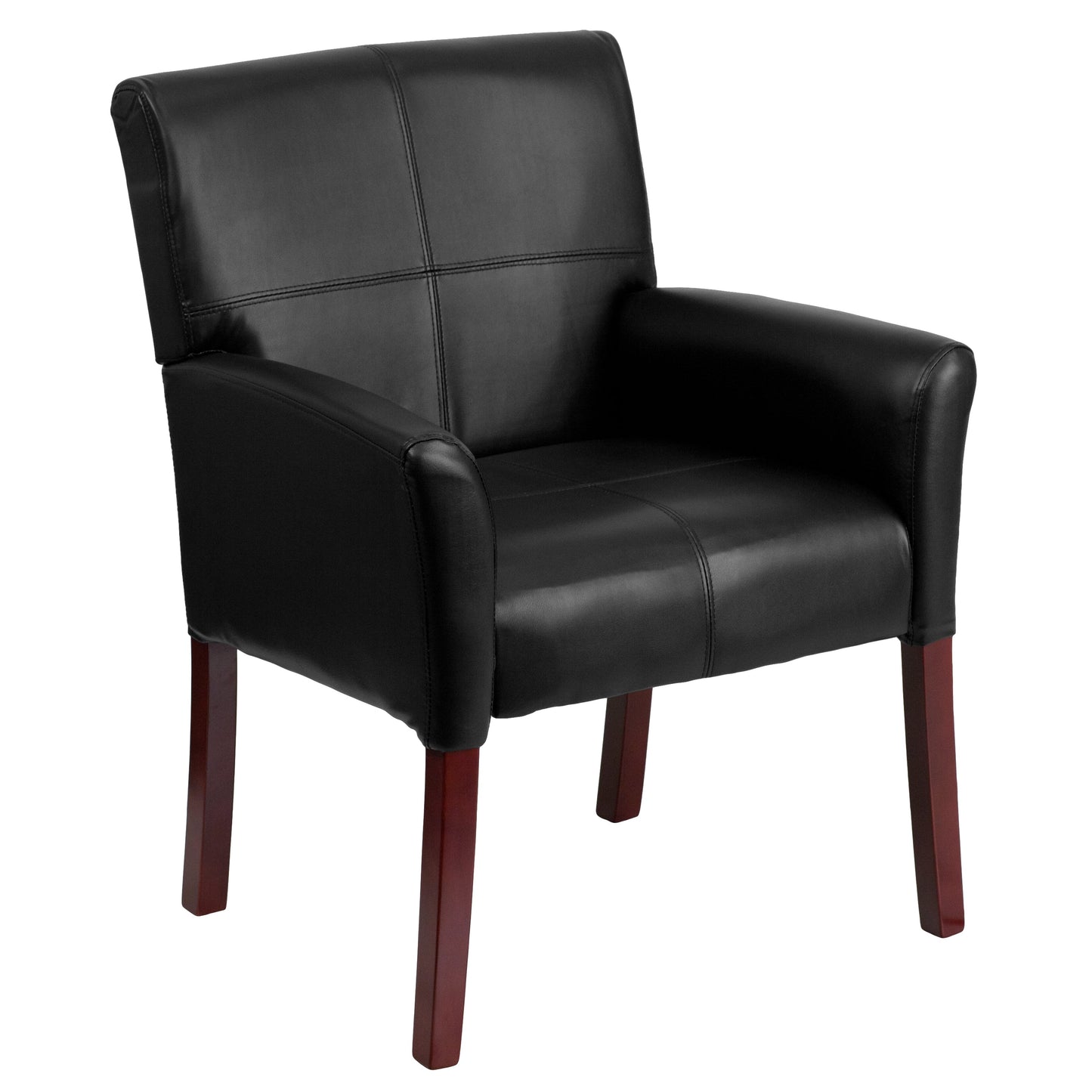 Black Leather Side Chair BT-353-BK-LEA-GG