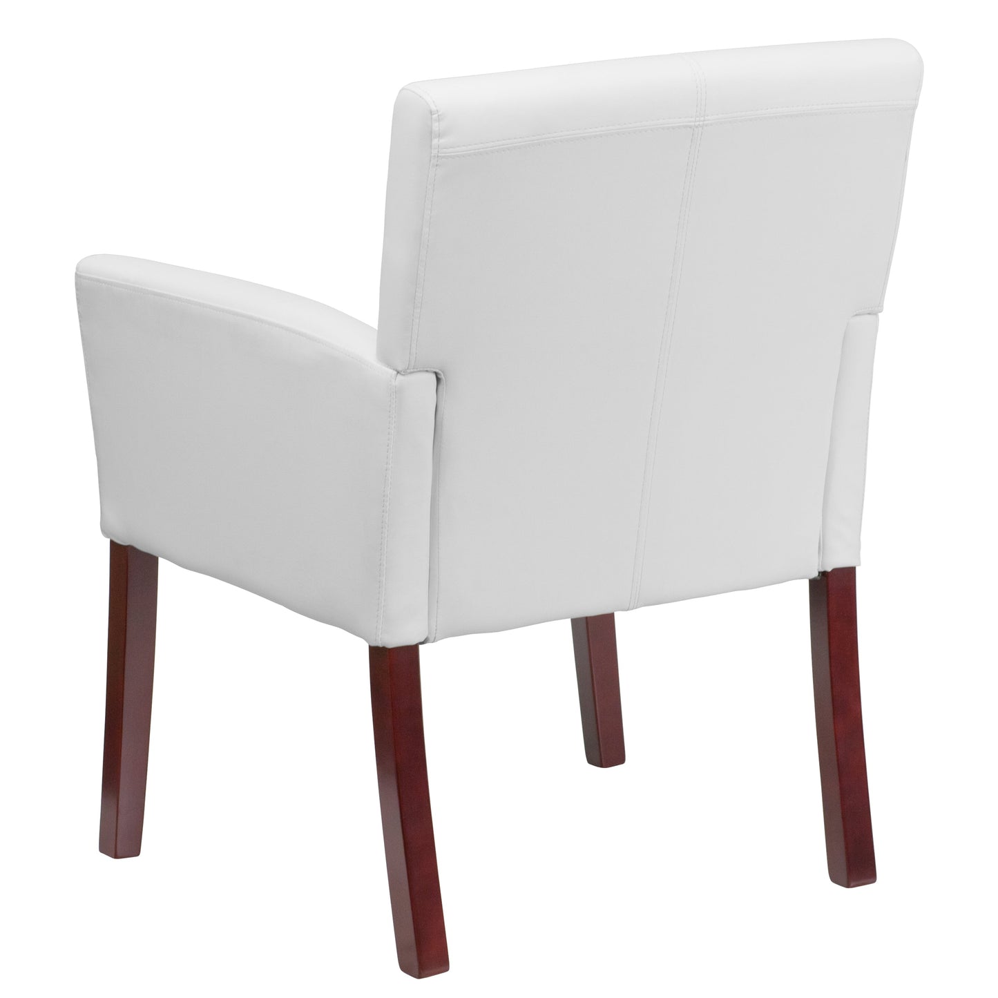 White Leather Side Chair BT-353-WH-GG