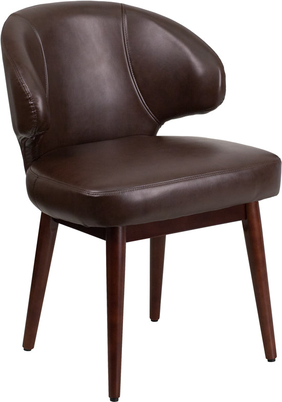 Brown Leather Side Chair BT-4-BN-GG