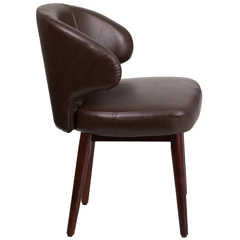 Brown Leather Side Chair BT-4-BN-GG