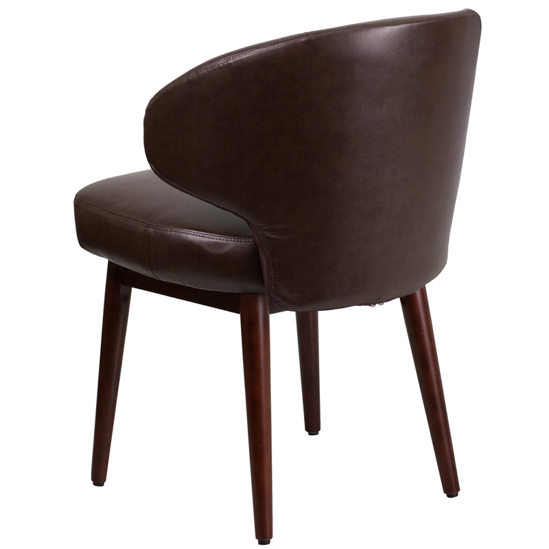 Brown Leather Side Chair BT-4-BN-GG