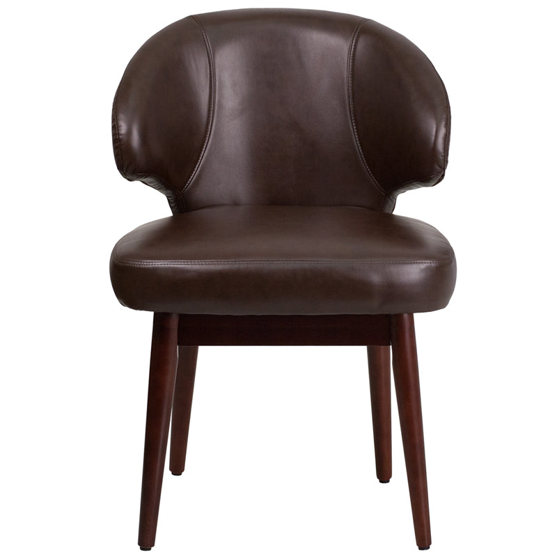 Brown Leather Side Chair BT-4-BN-GG