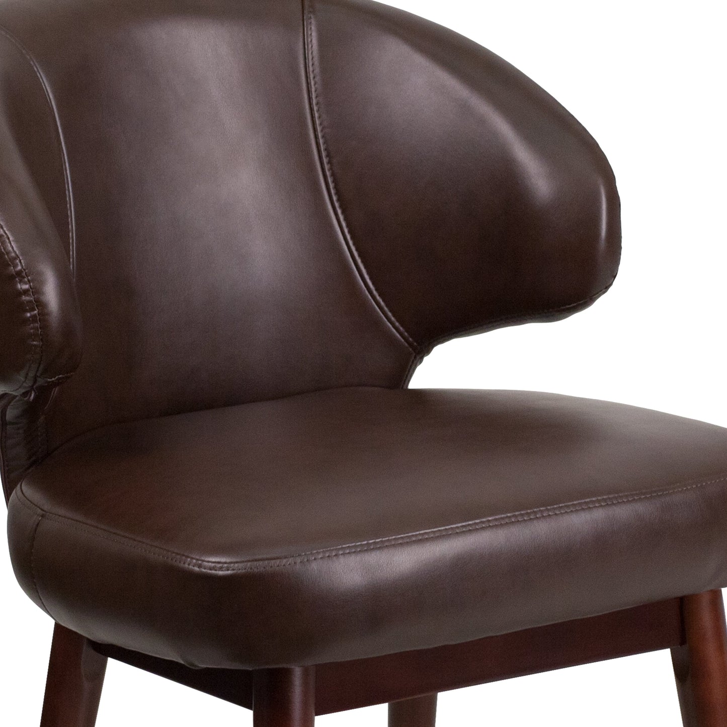 Brown Leather Side Chair BT-4-BN-GG