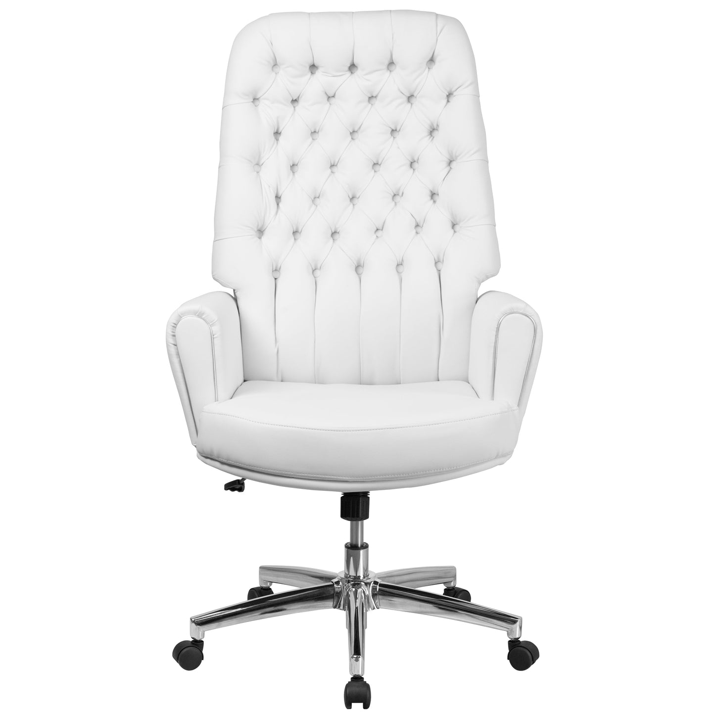 White High Back Leather Chair BT-444-WH-GG