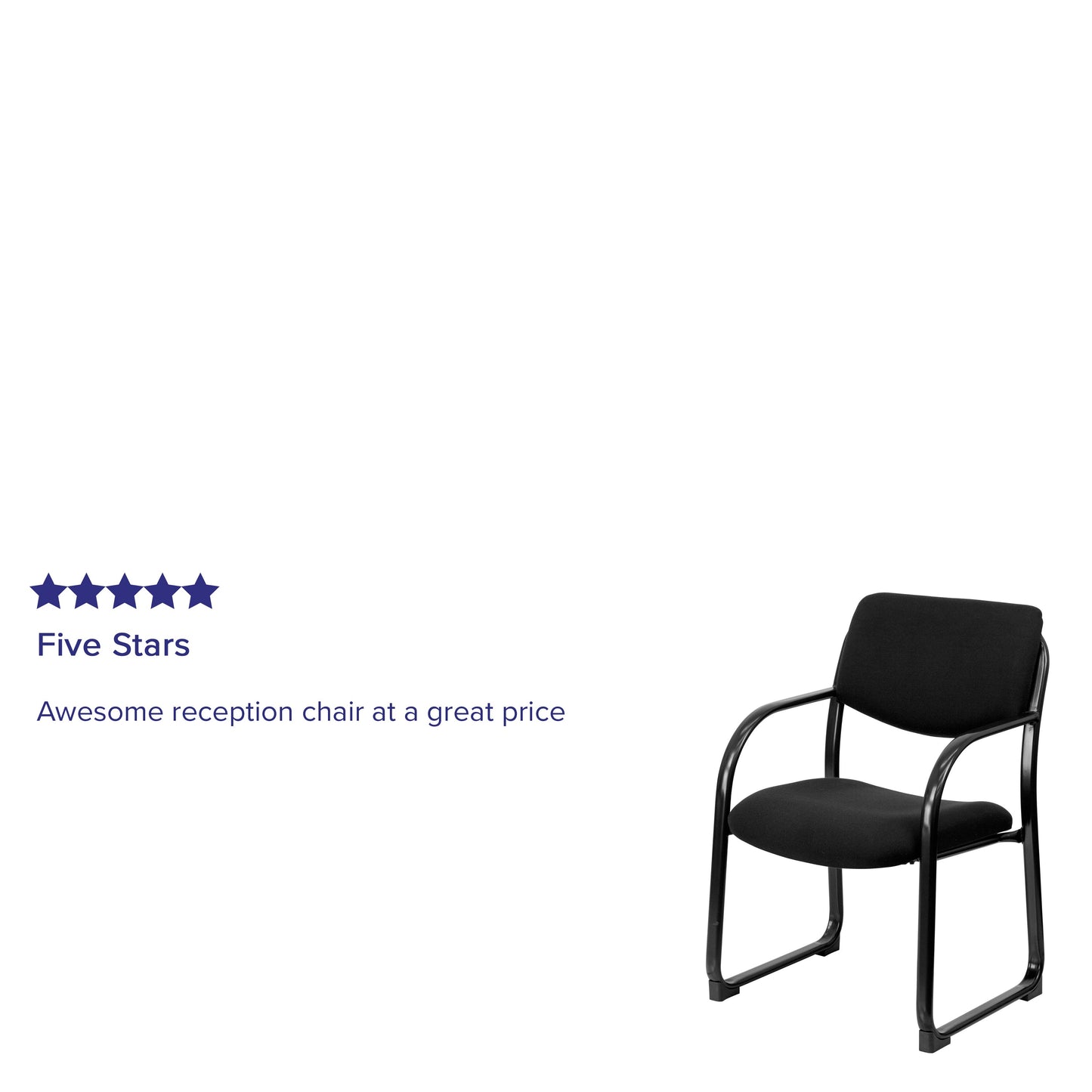 Black Fabric Side Chair BT-508-BK-GG