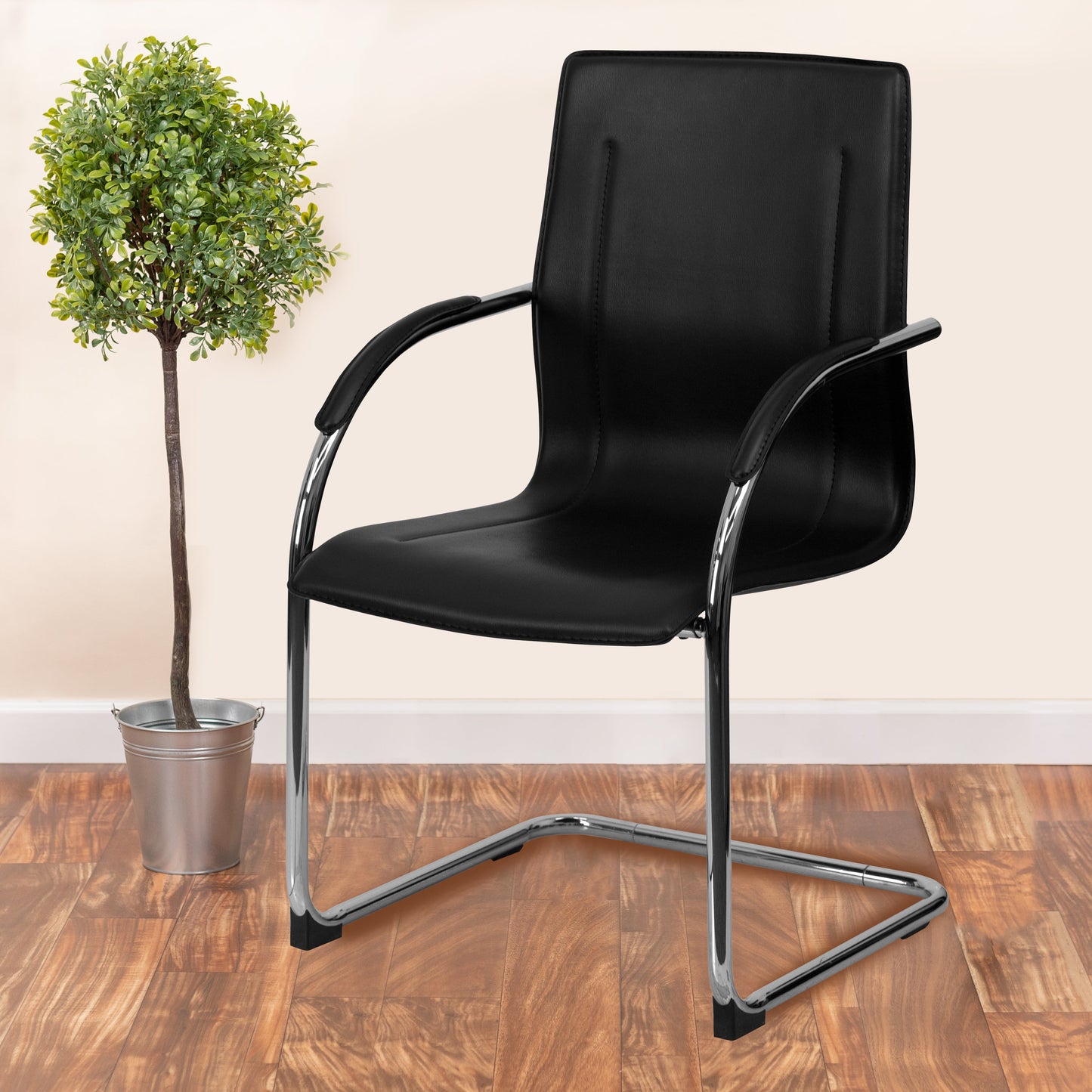 Black Vinyl Side Chair BT-509-BK-GG