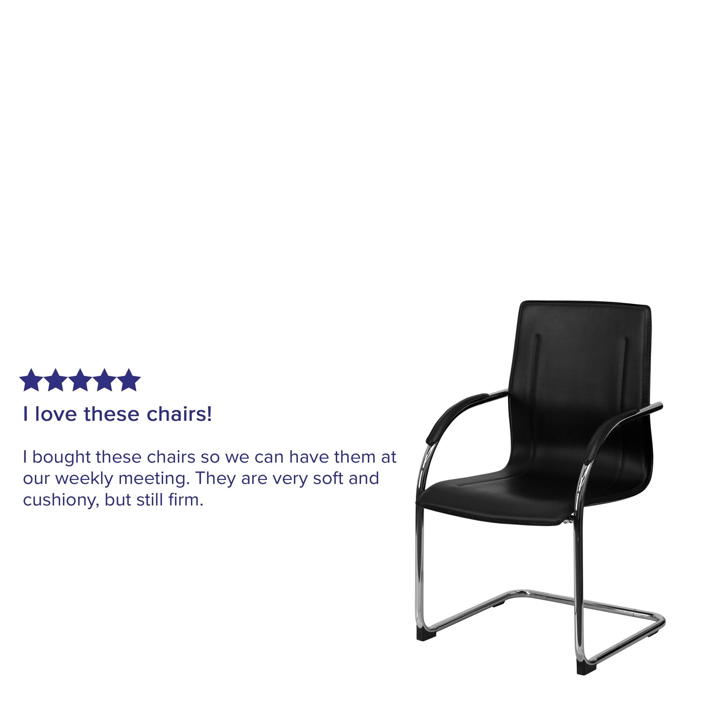 Black Vinyl Side Chair BT-509-BK-GG