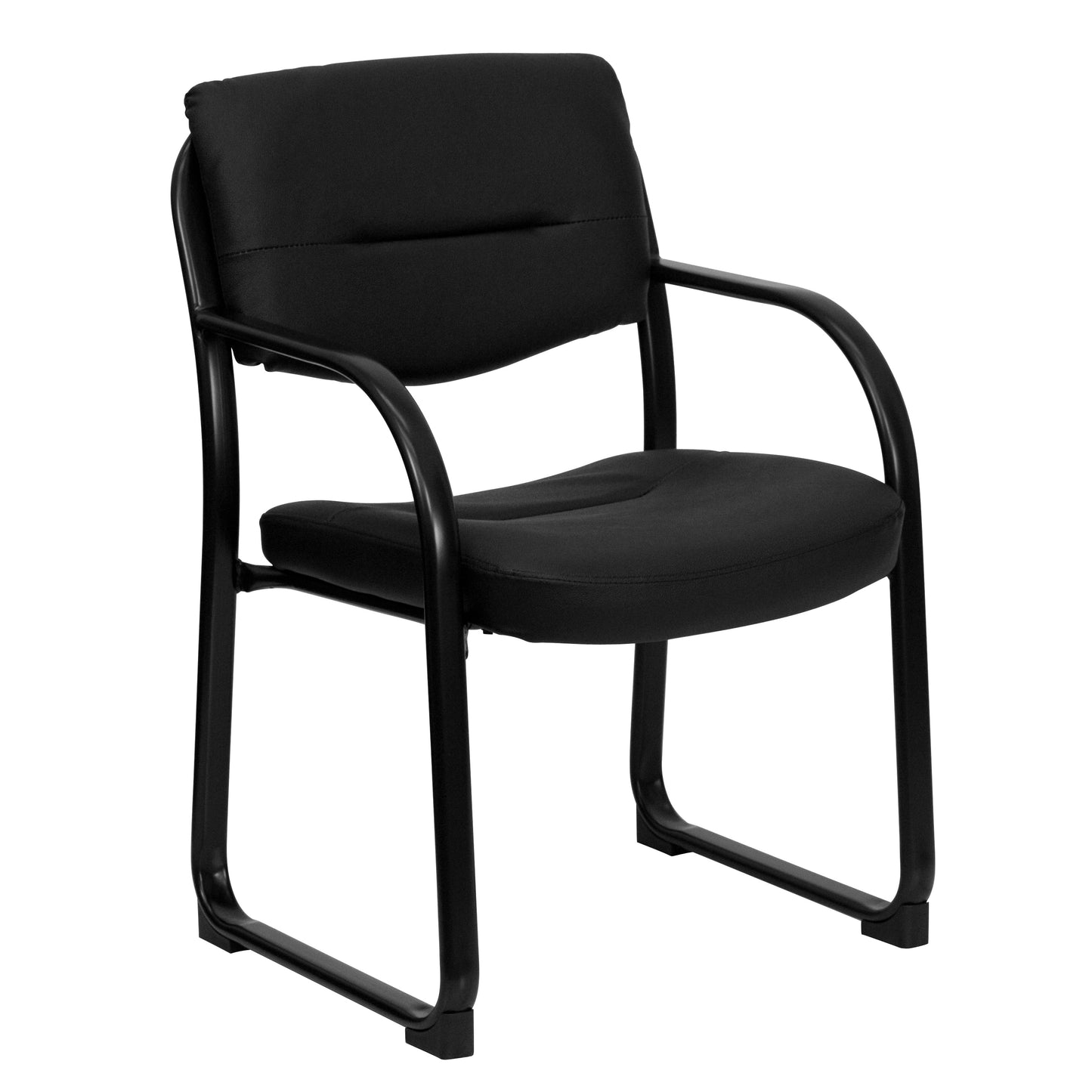 Black Leather Side Chair BT-510-LEA-BK-GG