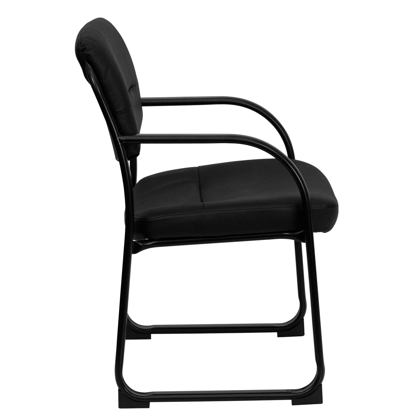 Black Leather Side Chair BT-510-LEA-BK-GG