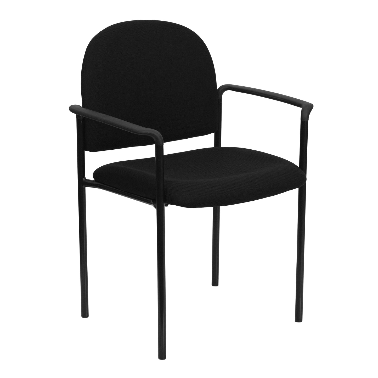 Black Fabric Stack Chair BT-516-1-BK-GG