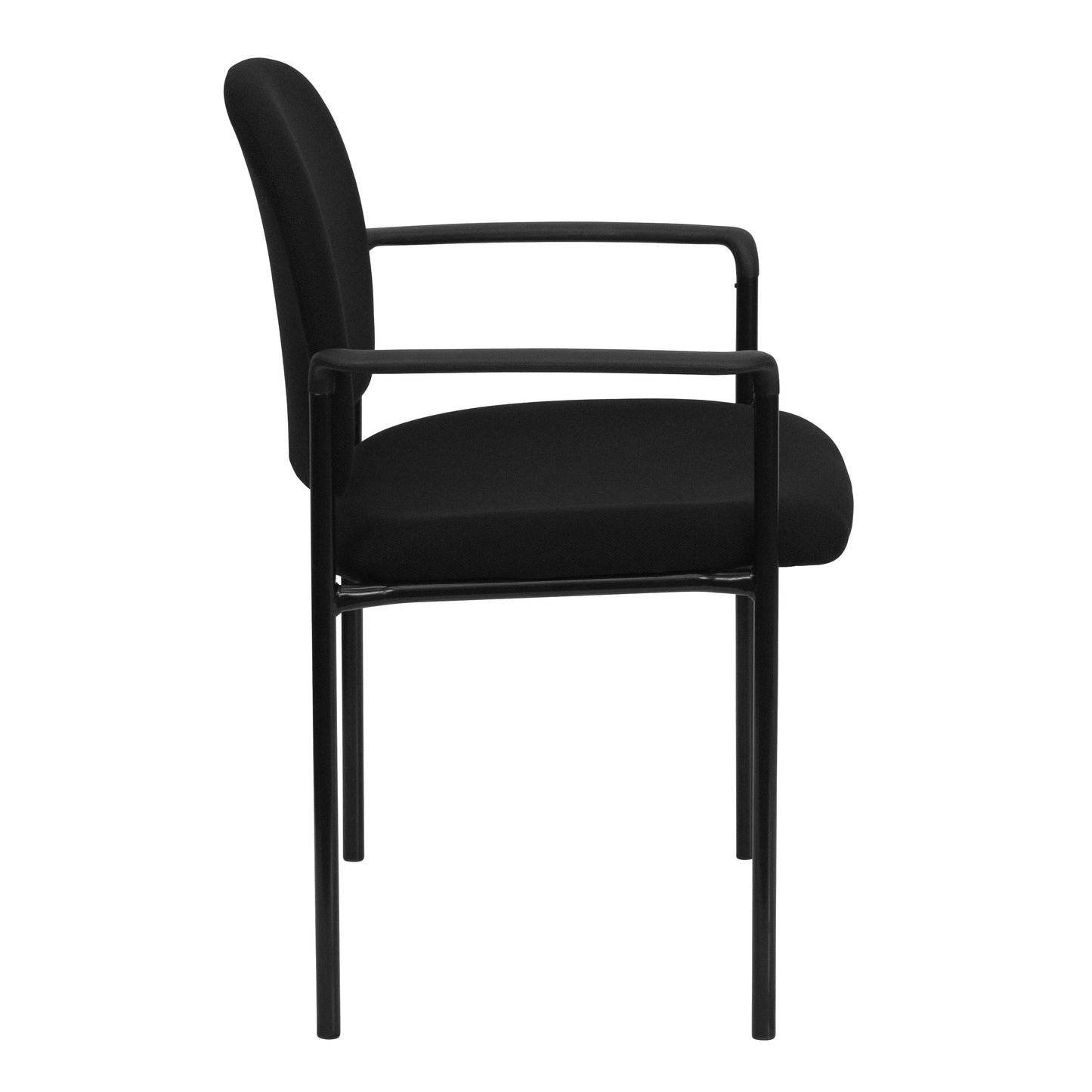 Black Fabric Stack Chair BT-516-1-BK-GG