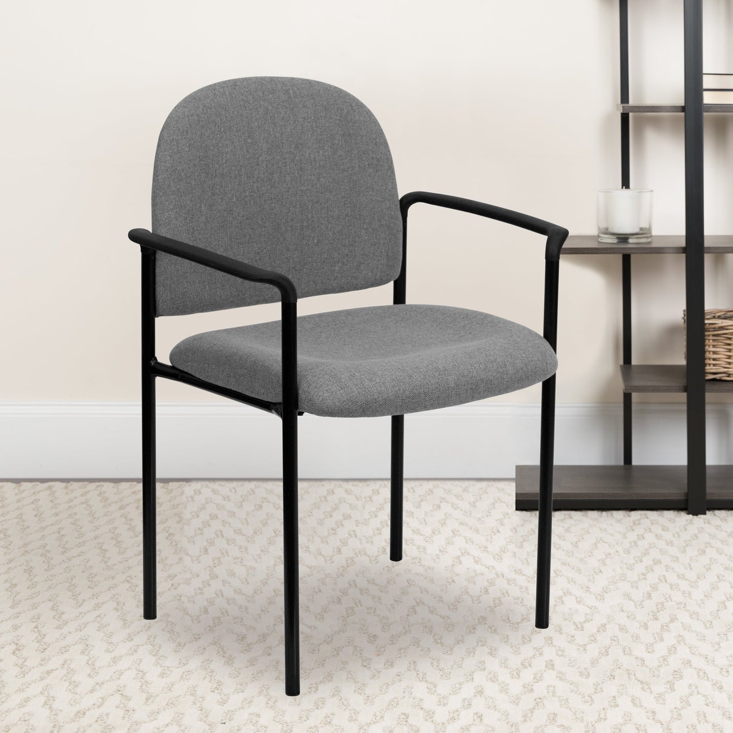 Gray Fabric Stack Chair BT-516-1-GY-GG