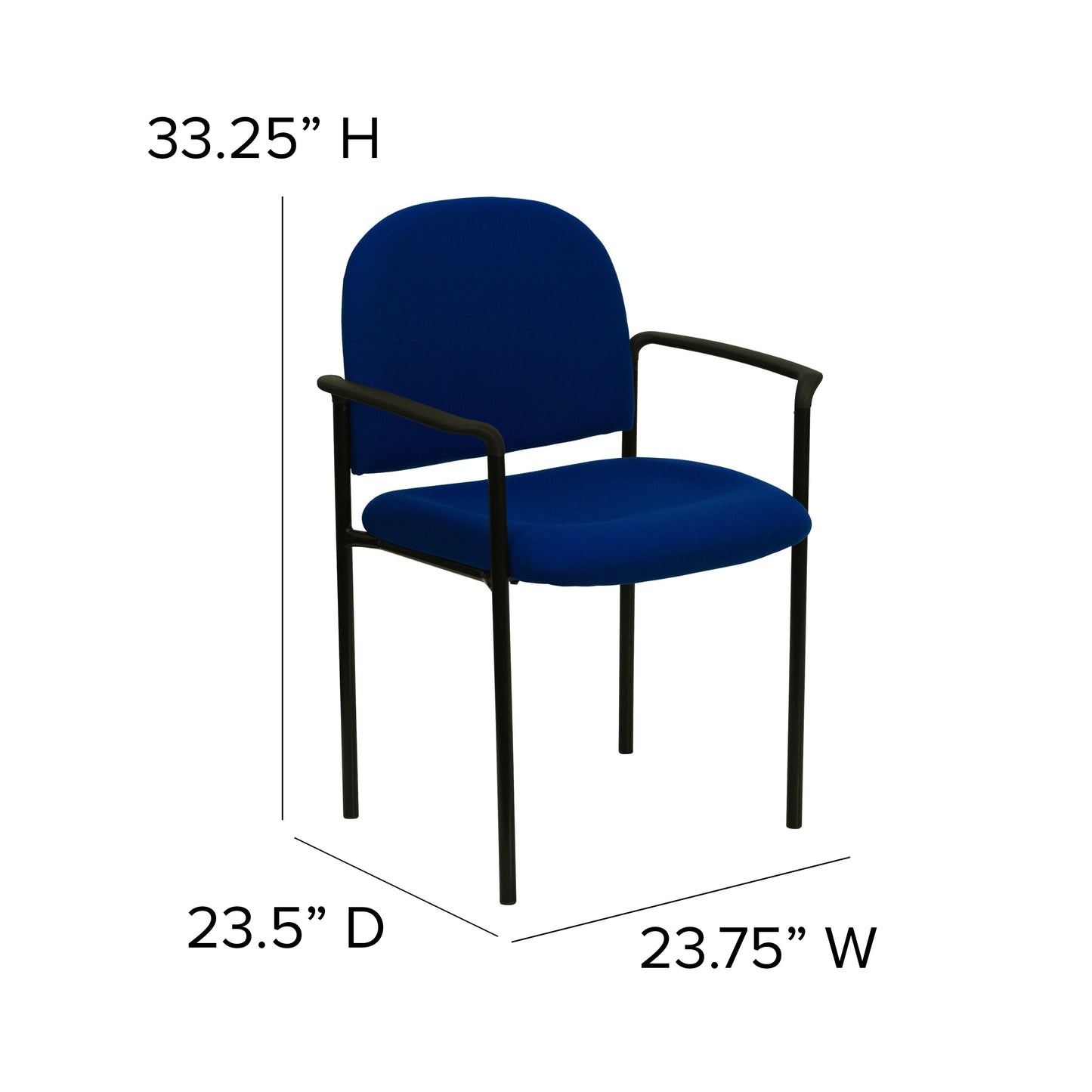 Navy Fabric Stack Chair BT-516-1-NVY-GG