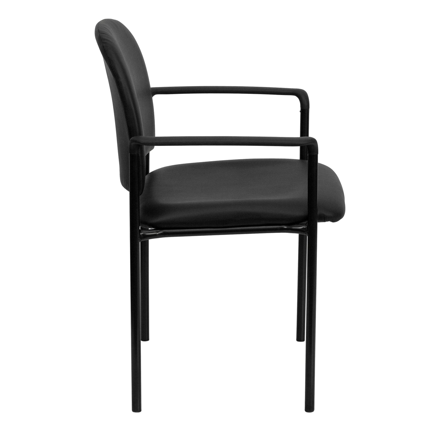 Black Vinyl Stack Chair BT-516-1-VINYL-GG