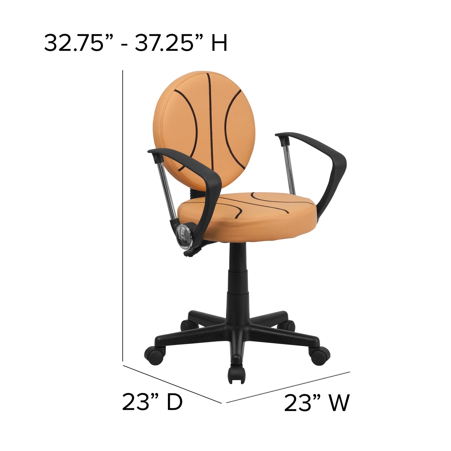 Basketball Mid-Back Task Chair BT-6178-BASKET-A-GG