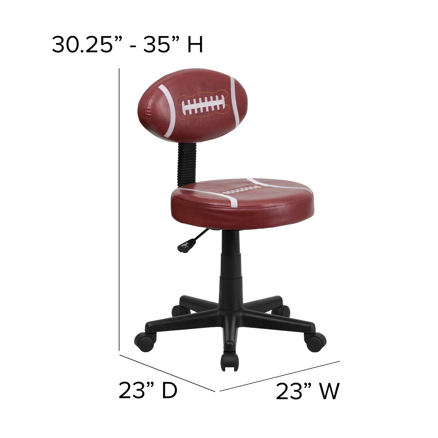 Football Low Back Task Chair BT-6181-FOOT-GG