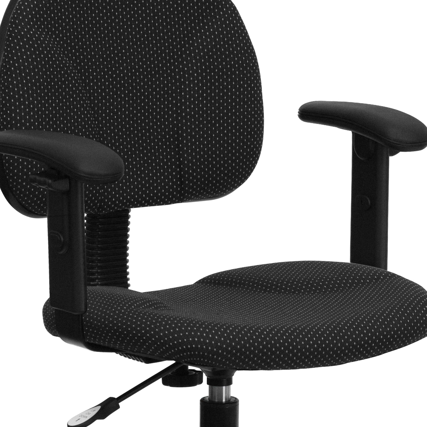 Black Fabric Draft Chair BT-659-BLK-ARMS-GG