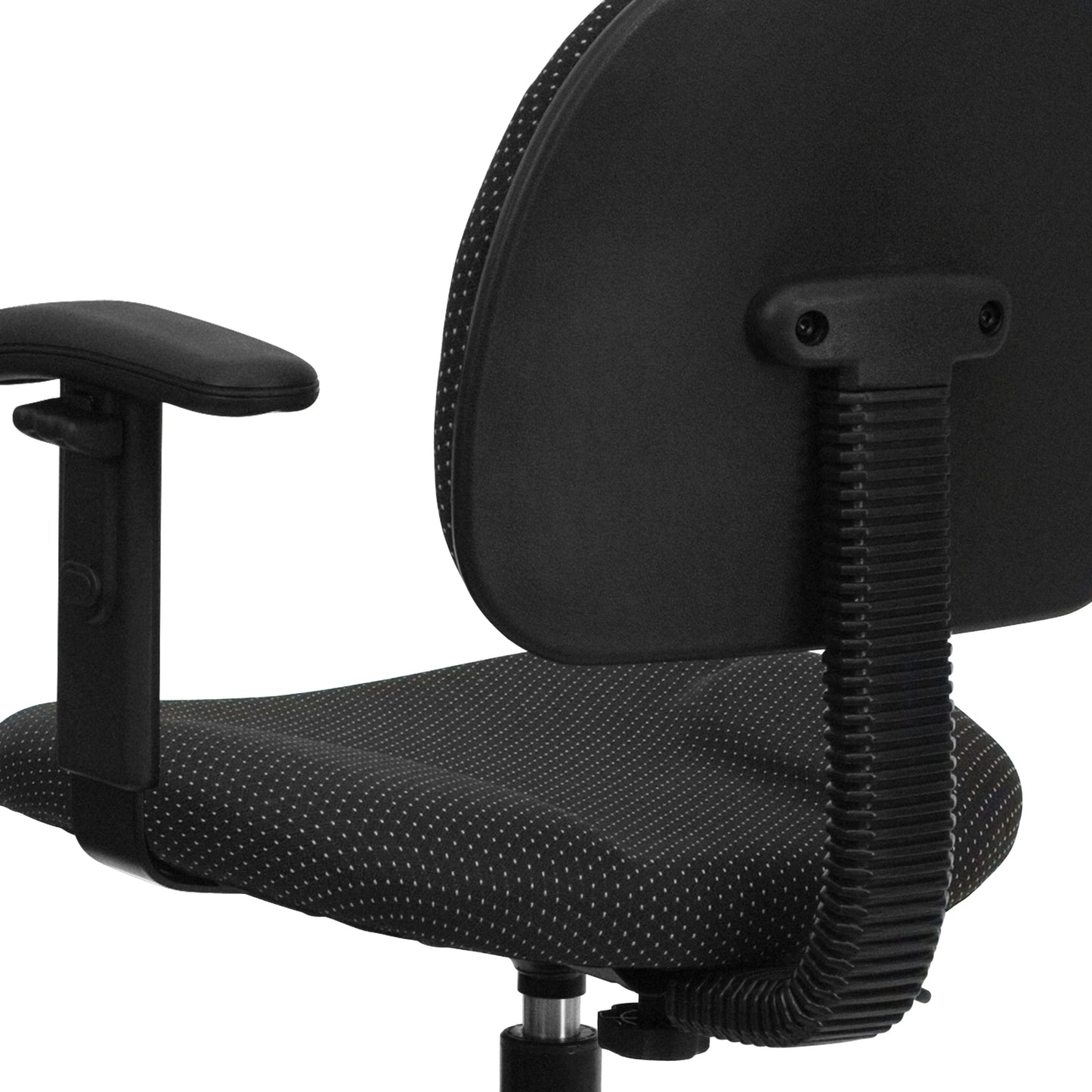 Black Fabric Draft Chair BT-659-BLK-ARMS-GG