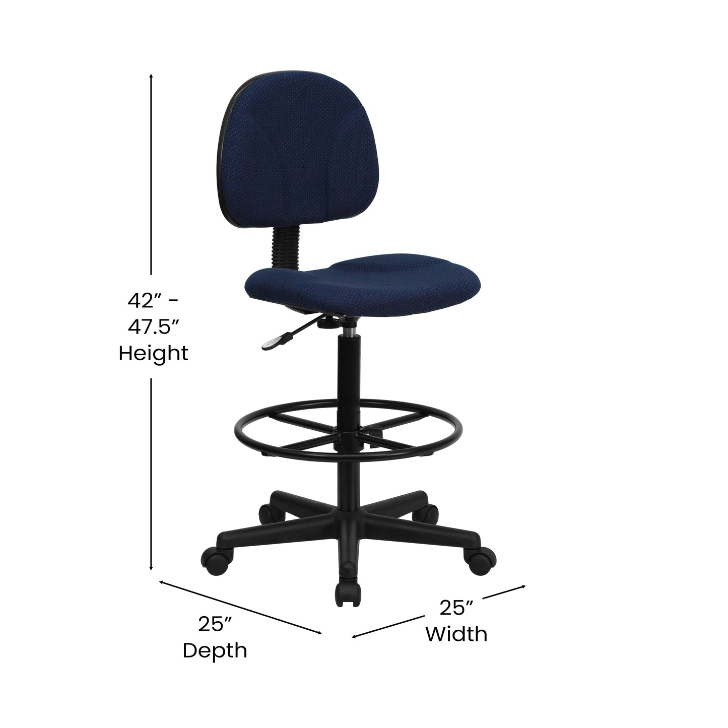 Navy Fabric Draft Chair BT-659-NVY-GG