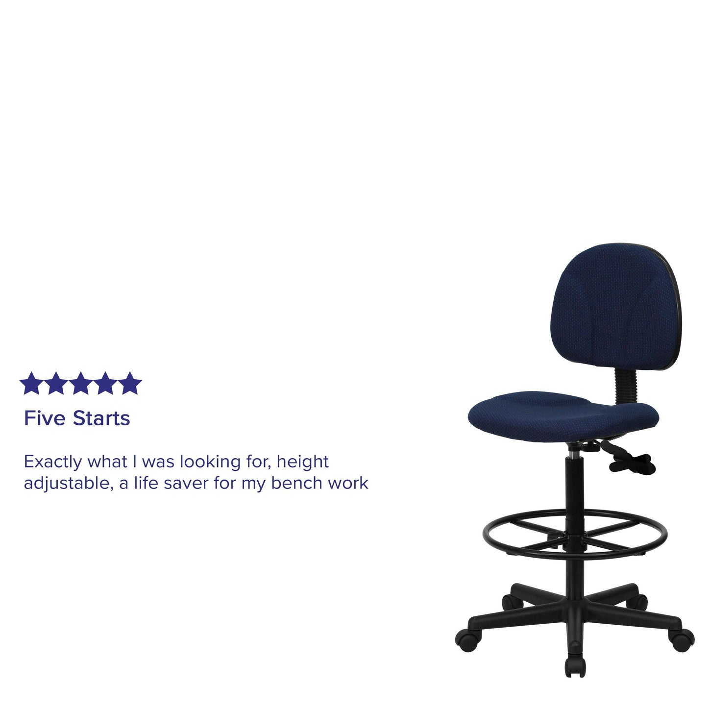 Navy Fabric Draft Chair BT-659-NVY-GG