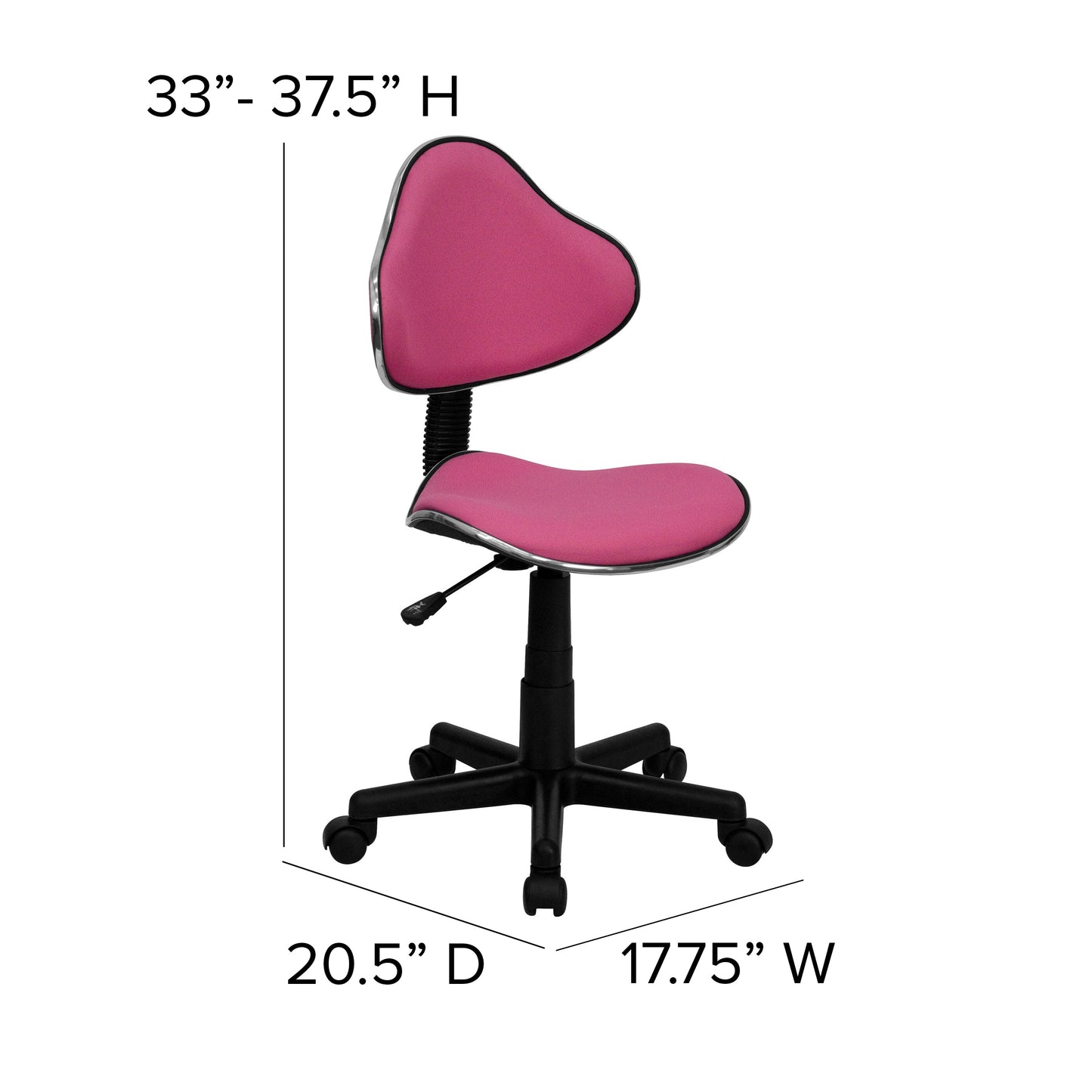 Pink Low Back Task Chair BT-699-PINK-GG