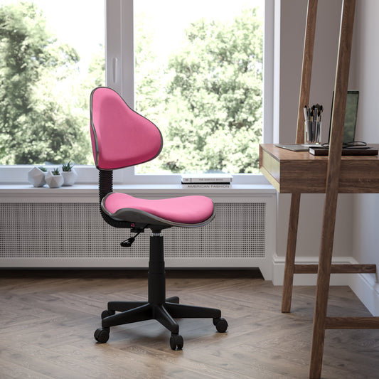 Pink Low Back Task Chair BT-699-PINK-GG