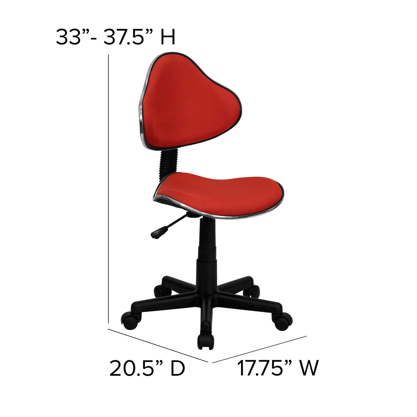 Red Low Back Task Chair BT-699-RED-GG