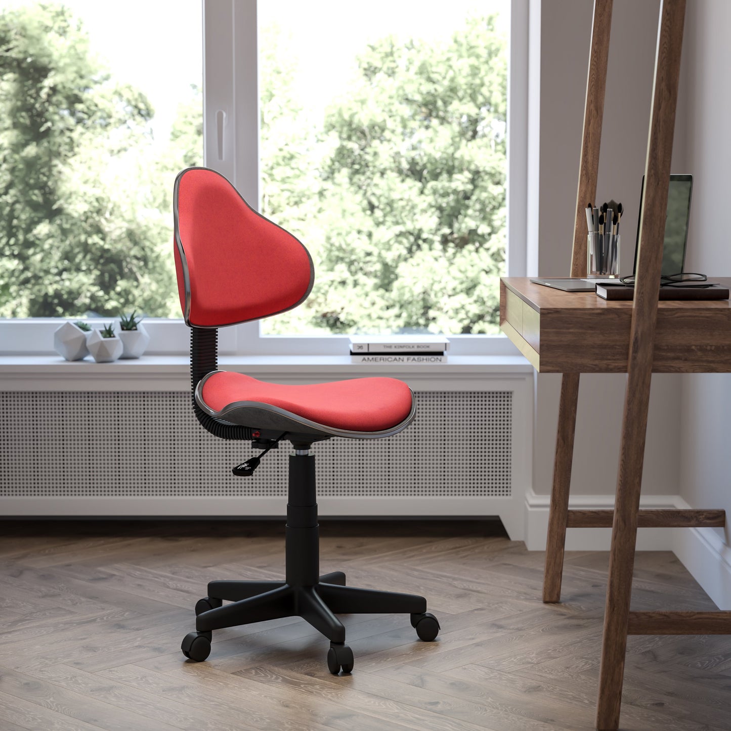 Red Low Back Task Chair BT-699-RED-GG