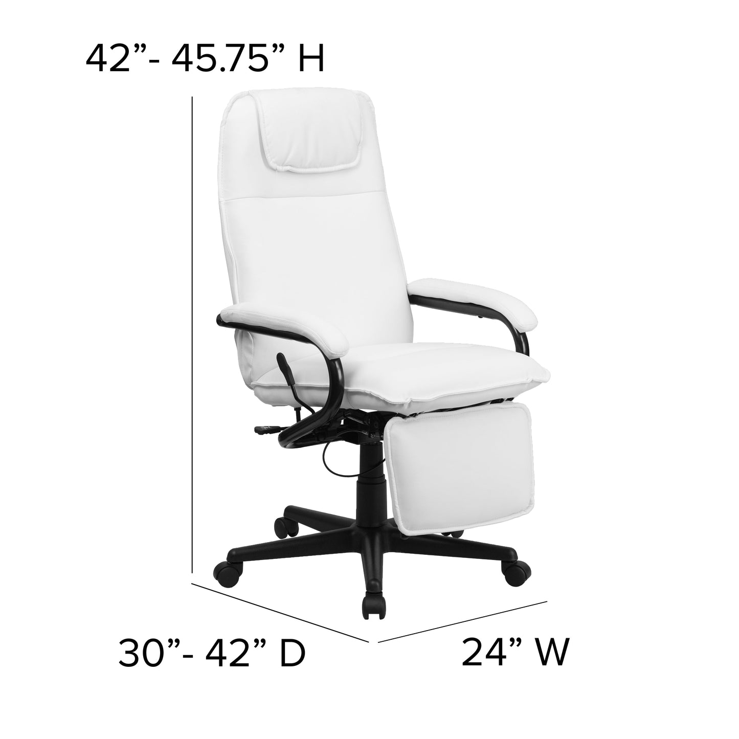 White Reclining Leather Chair BT-70172-WH-GG