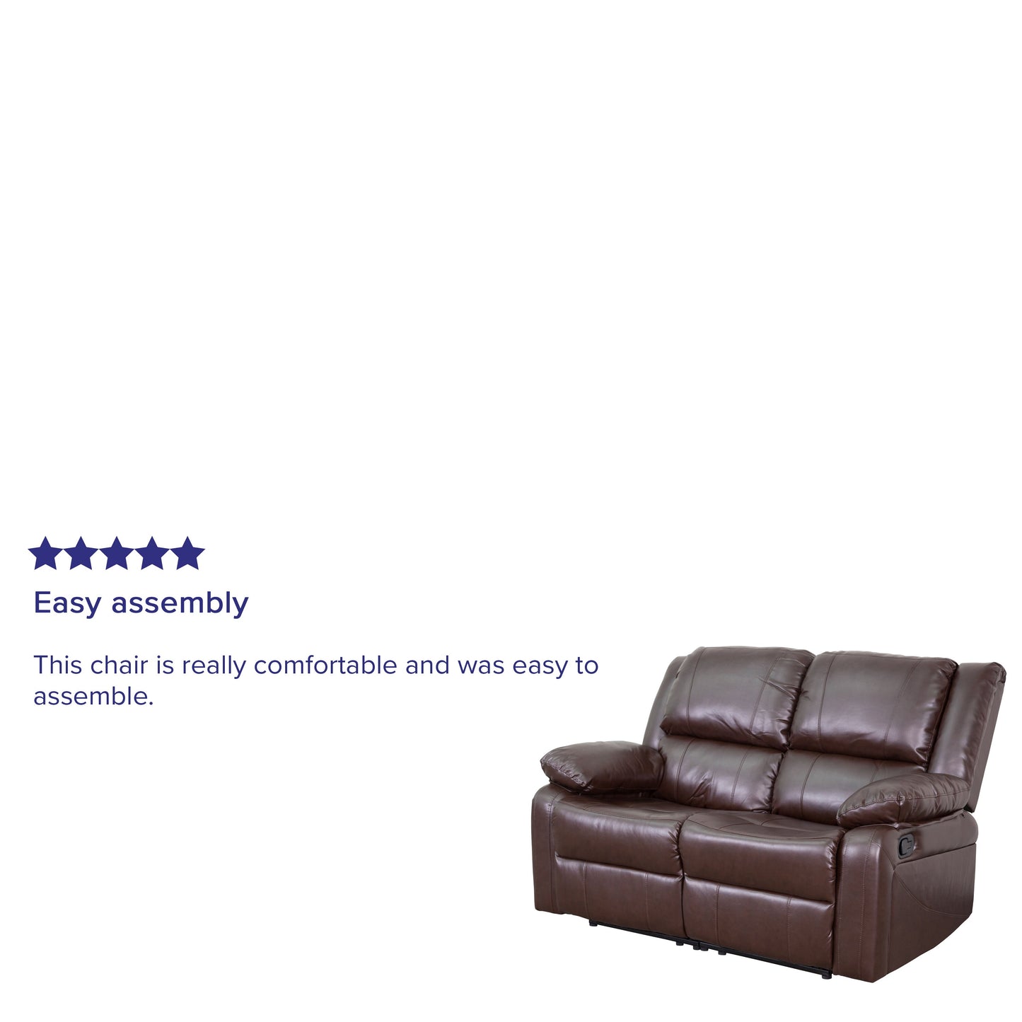 Brown Leather Recline Loveseat BT-70597-LS-BN-GG