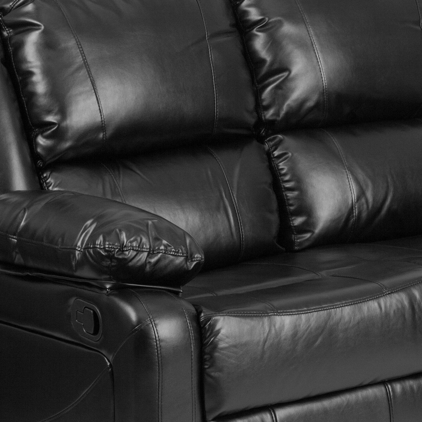 Black Leather Recline Loveseat BT-70597-LS-GG