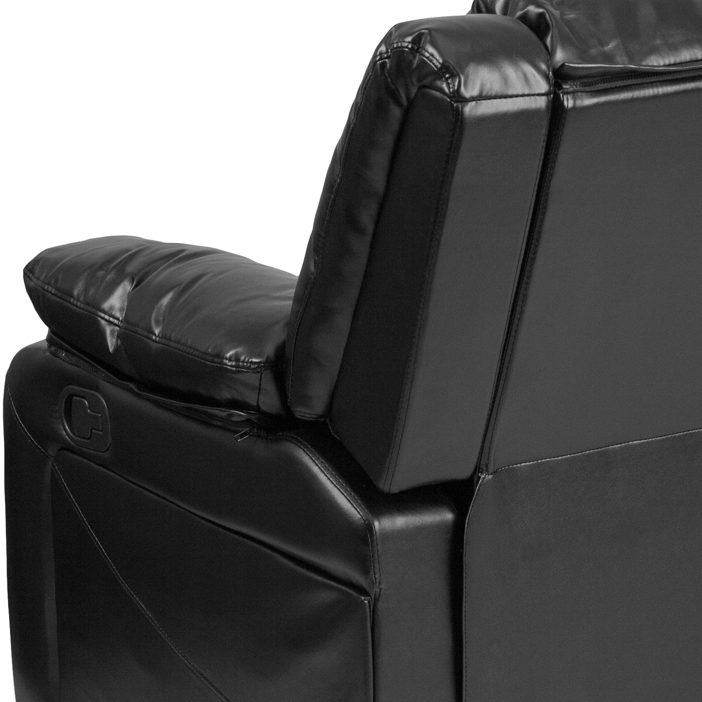 Black Leather Recline Loveseat BT-70597-LS-GG